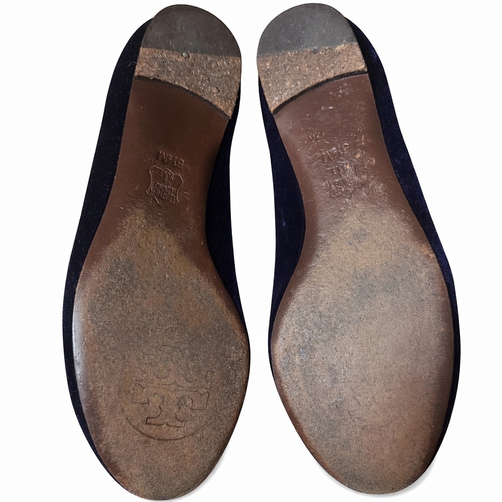 Tory Burch Velvet Fox Smoking Flats - Picture 3 of 6